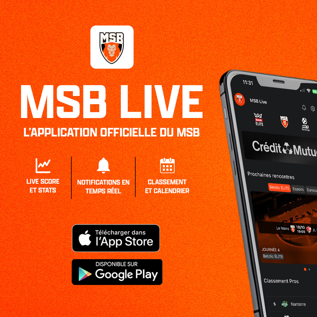 MSB Live : les stats live et les notifications en temps réel, l'appli officielle des fans du MSB. Télécharger l'app
